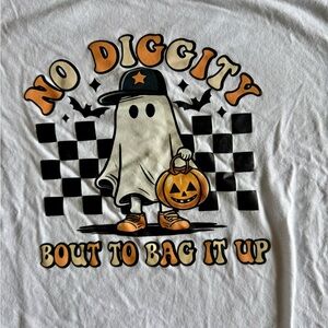 Youth Halloween Ghost Graphic T-Shirt